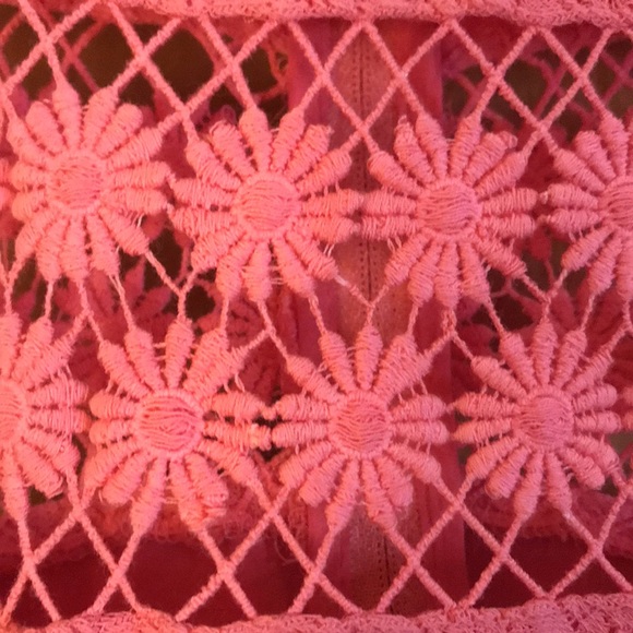 Free People Dress Daisy Pink Crochet Lace Skater size 2 - Picture 5 of 16